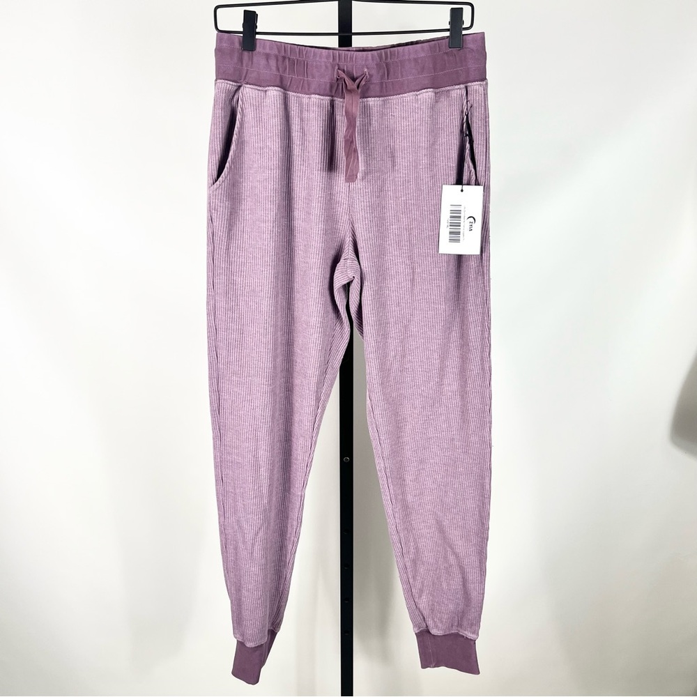 NWT Zyia Lilac Don't Wake Me Thermal Joggers Size XL